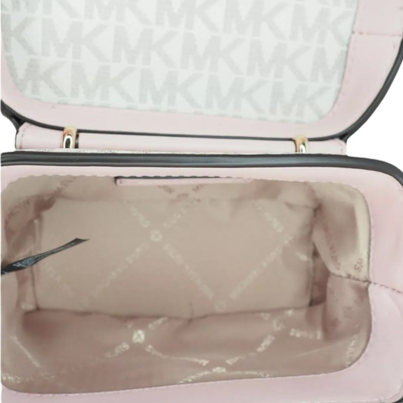 NWT Michael Kors Rose Mini Vanilla Signature Pink Leather Trunk Crossbody Bag - Picture 6 of 6